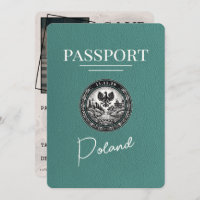 Passaporte Turquoise Polônia Salvar Data