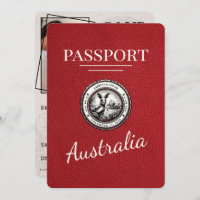 Passaporte Vermelho Austrália Salvar a Data