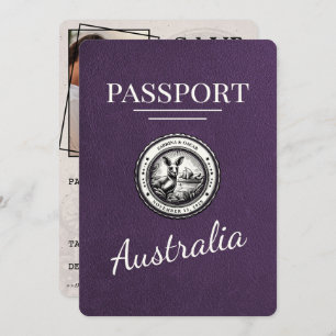 Reserve A Data Passaporte Violet Purple Austrália Salvo Data