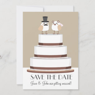 Reserve A Data Pássaros Amam Bolo de Casamento