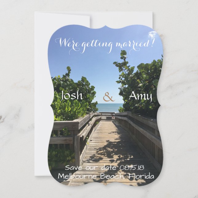 Reserve A Data Passeio na Praia Salve a Data (Frente)