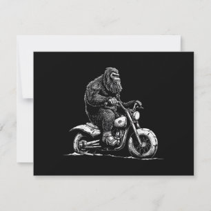 Reserve A Data Pé Grande Andando Uma Bicicleta Engraçado Sasquatc