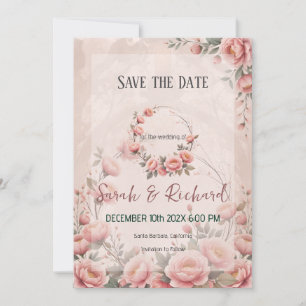 Reserve A Data Peach Floral Secreto Jardim Salve o Dia