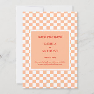 Reserve A Data Peach Fuzz Verificado Padrão Gingham