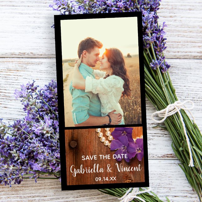 Reserve A Data Pearls Barn Wood Casamento Salve a Data (Criador carregado)