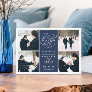 Reserve A Data Pedido Romântico   Colagem de Fotos Salvar a Data