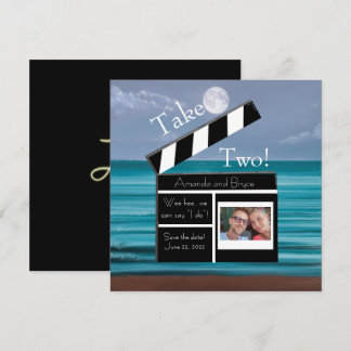 Reserve A Data Pegue dois, salve o encontro na praia