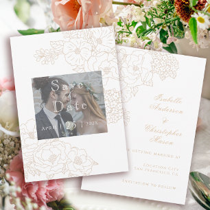 Reserve A Data Peônias Ivory White para Casamento Romântico