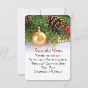 Reserve A Data Pequenas Bolas de Natal Salvem a data