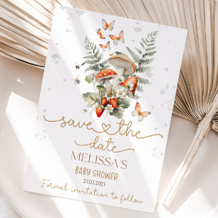 Reserve A Data Pequeno Chá de fraldas Chá de fraldas de cogumelo