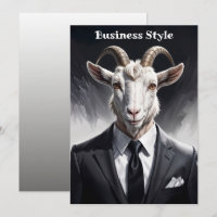 personagem de bode engraçado vestido de terno surr