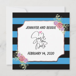 Reserve A Data Personalizado Floral com Distribuição Salvar a Dat