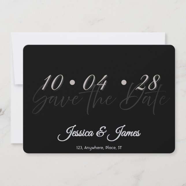 Reserve A Data Personalizar  Save the Date Personalizado (Frente)