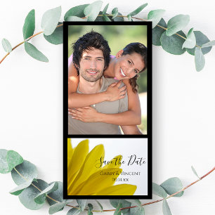 Reserve A Data Pétalas amarelas da flor da margarida que Wedding