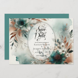 Reserve A Data Pétalas de Teal no Casamento de Sangue de Bronze