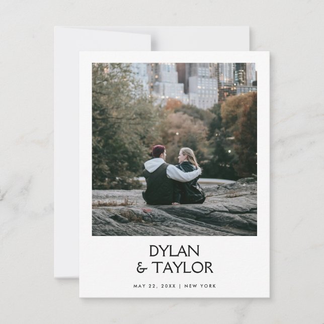 Reserve A Data Petite Simple Modern Bold Name Framed 2-Photo (Frente)