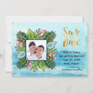 Reserve A Data Photo Beach Wedding Save the Date