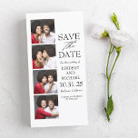 Reserve A Data Photo Booth Bookmark Style Modern Save the Date<br><div class="desc">Fun photo booth bookmarks save the date photo cards. Fully customizable - choose any background color,  change text color,  add your engagement story on the backside... </div>