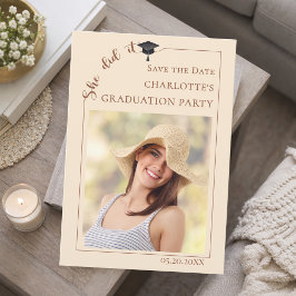 Reserve A Data Photo Champagne Graduation party Save the Date