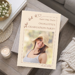 Reserve A Data Photo Champagne Graduation party Save the Date