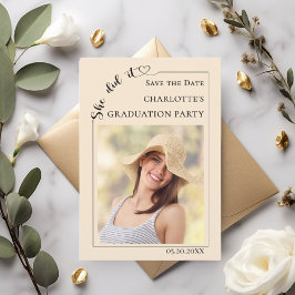 Reserve A Data Photo Champagne Graduation party Save the Date