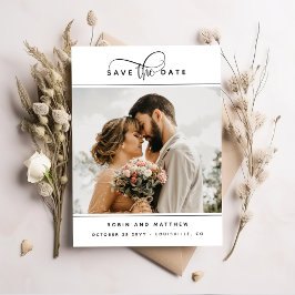 Reserve A Data Photo, Elegant Modern Romantic and Minimal Wedding