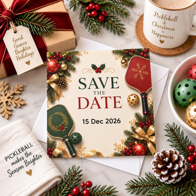 Reserve A Data Pickleball tema de Natal  (Criador carregado)