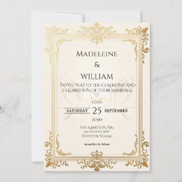 Reserve A Data Pigeon Elegant Luxury Casamento Dourado