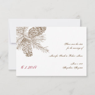 Reserve A Data Pine Cone Nature Wedding Salvar Data