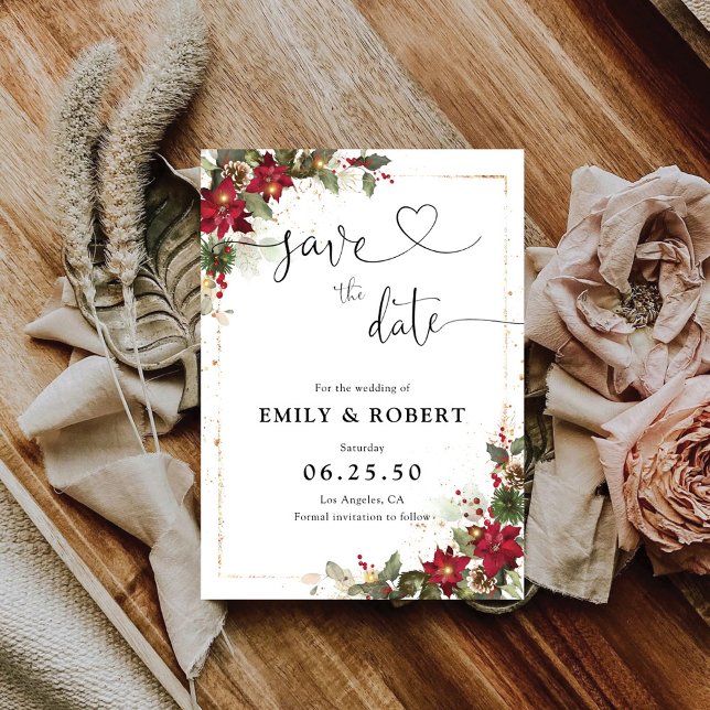 Reserve A Data Pine Poinsettia Floral (Criador carregado)