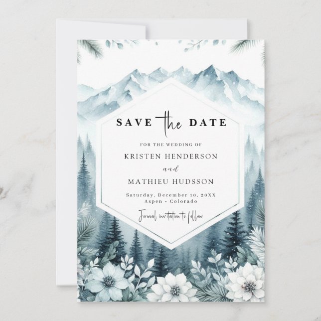 Reserve A Data Pine Romance Mountain Wedding (Frente)