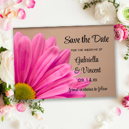Reserve A Data Pink Daisy em Tan Wedding Salvar Data