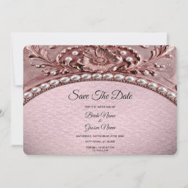 Reserve A Data Pink Flower Save The Date