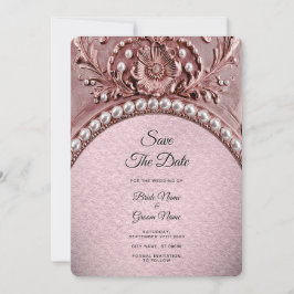 Reserve A Data Pink Flower Save the Date