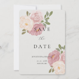 Reserve A Data Pink Rose Wedding Save The Date