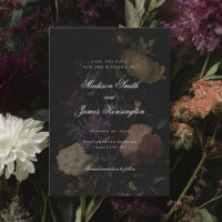 Pintura de Flores Românticas e Sombrias de Casamen
