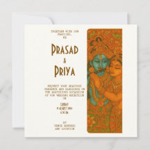 Pintura Mural Radha Krishna Hinduísmo Indiano