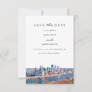 Reserve A Data Pittsburgh Skyline Flat Salve A Placa Date