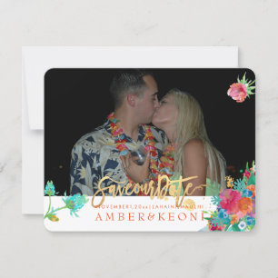 Reserve A Data PixDezines Aquarela Floral/Violeta/save our date