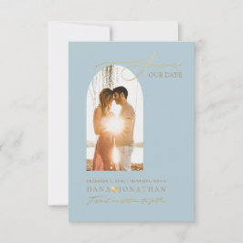 Reserve A Data PixDezines DIY quadro de arco em cor Dusty Blue Sa