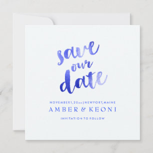 Reserve A Data PixDezines Electric Blue/Save Date/DIY em segundo