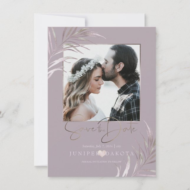 Reserve A Data PixDezines MAUVE PALMS SALVAR A DATA (Frente)