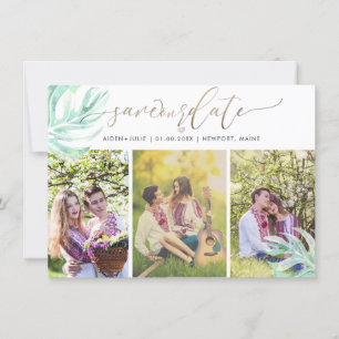 Reserve A Data PixDezines Monstera Watercolor Guardar a Data