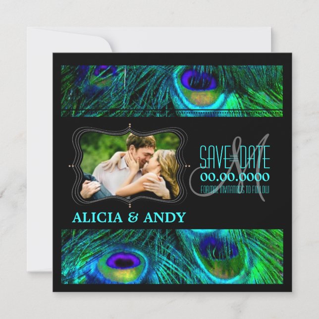 Reserve A Data PixDezines pavão/eventos de diy +fundo (Frente)