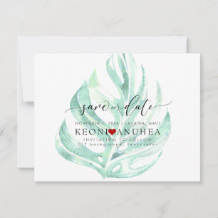 Reserve A Data PixDezines Salvar Data/Grelhas, Monstera