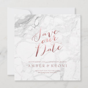 Reserve A Data PixDezines Salve a Data Falso Rosa Dourado+Mármore