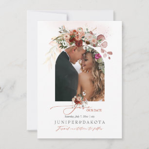 Reserve A Data PixDezines Watercolor Marsala Red Autumn Love Save