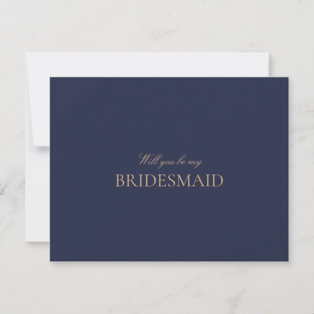 Reserve A Data Placa de Proposta Bridesmaid do Script de Marinho  (Frente)