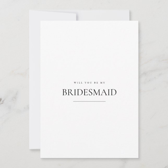 Reserve A Data Placa de Proposta da White Bridesmaid Moderna e El (Frente)
