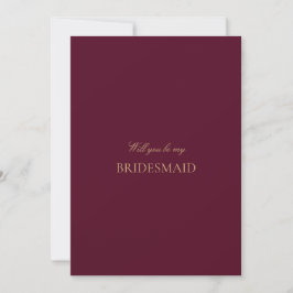 Reserve A Data Placa de Proposta Dourada Burgundy Bridesmaid